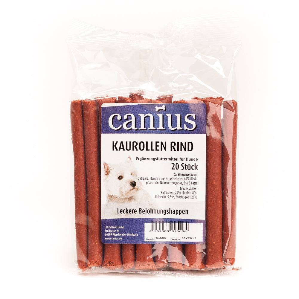 Produktbild für Canius EU Kaurollen Rind 200g Beutel