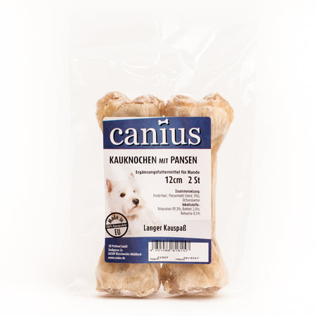 Produktbild für Canius EU Kauknochen gefüllt mit Pansen 12cm 2 Stück Beutel