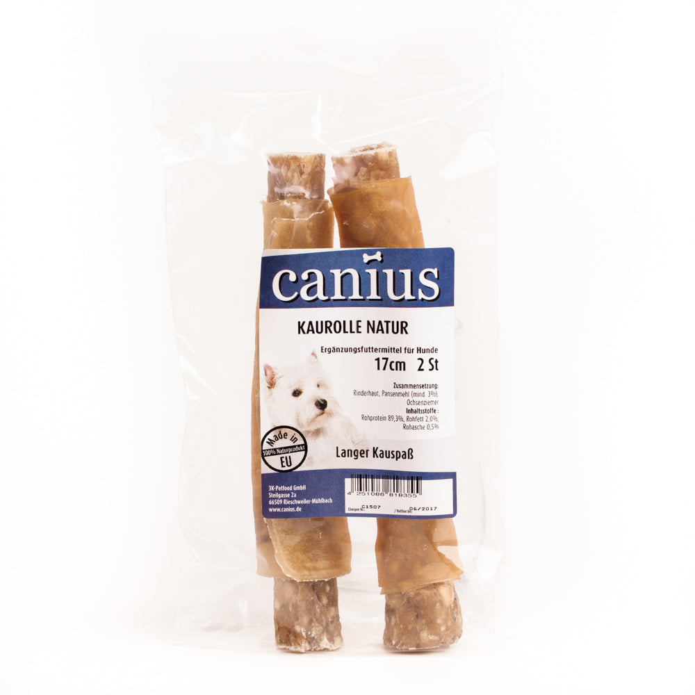 Produktbild für Canius EU Kaurolle gefüllt Natur 17cm 2 Stück Beutel