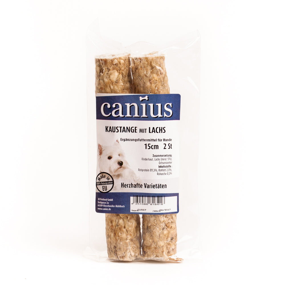 Produktbild für Canius EU Kaustange Lachs 15cm 2 Stück Beutel