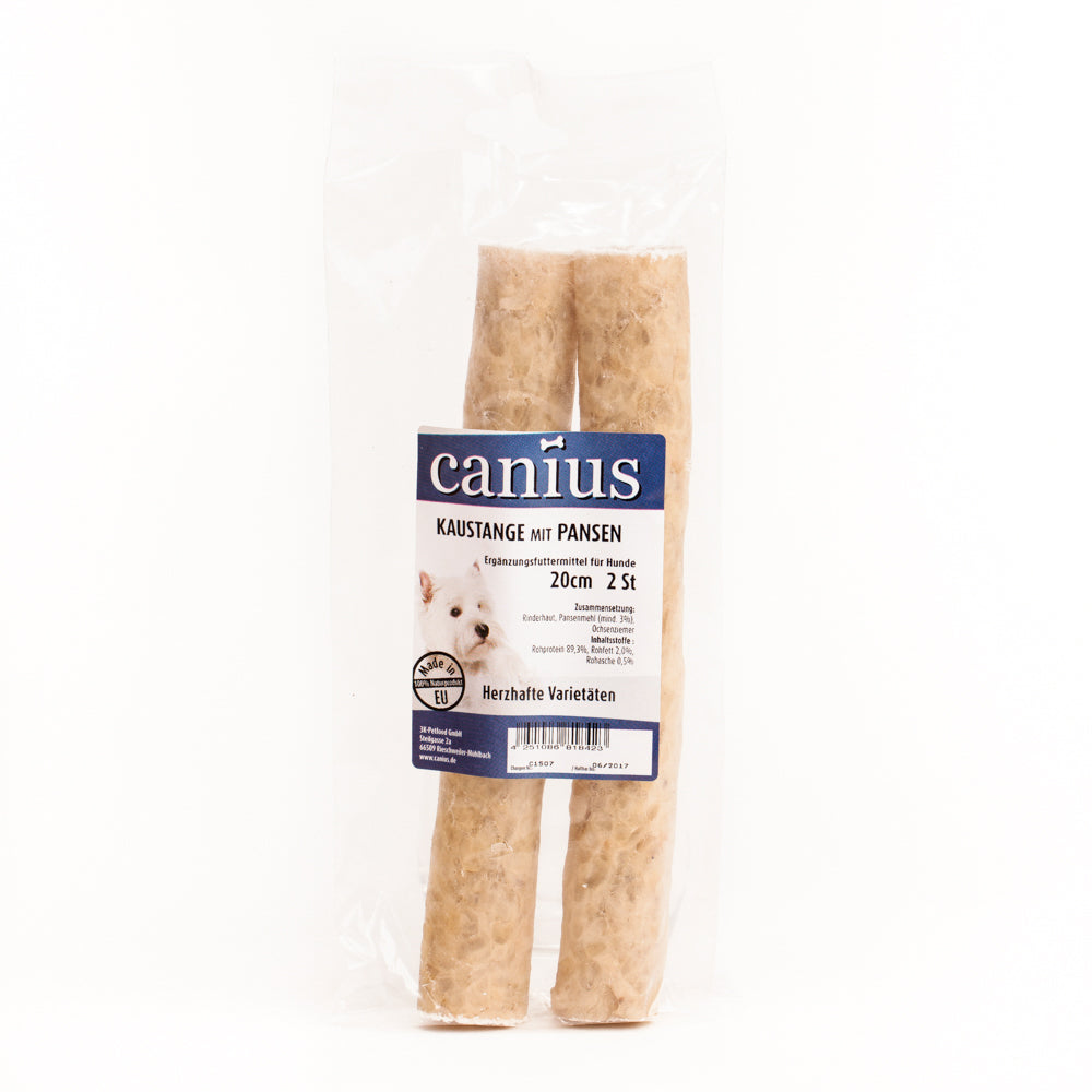 Produktbild für Canius EU Kaustange Pansen 20cm 2 Stück Beutel