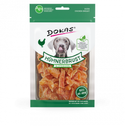 Produktbild für Dokas Dog Snack Hühnerbrustfilet in Stückchen 70g Beutel