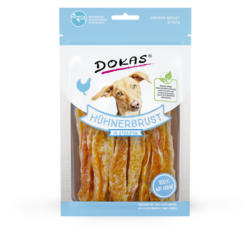 Produktbild für Dokas Dog Snack Hühnerbrust in Streifen 70g Beutel