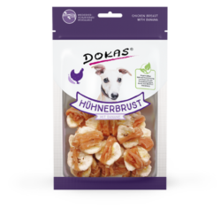 Produktbild für Dokas Dog Snack Hühnerbrust mit Banane 70g 