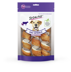 Produktbild für Dokas Dog Snack Kau-Spirale Hühnerbrust 3 Stück 110g 