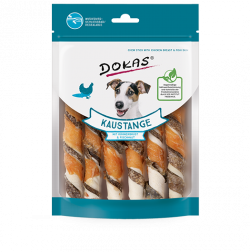 Produktbild für Dokas Dog Kaustange mit Hühnerbrust & Fischhaut 170g Beutel