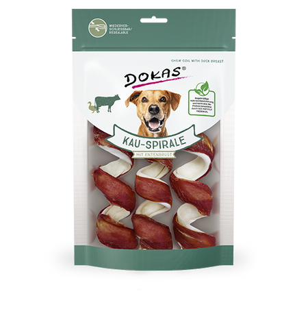 Produktbild für Dokas Dog Snack Kau-Spirale Entenbrust 3 Stück 110g 