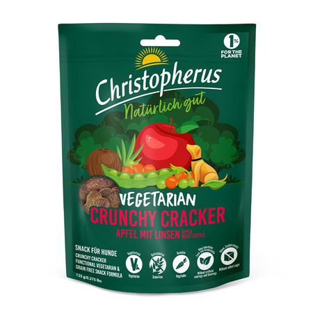 Produktbild für Christopherus Dog Crun.Snack Veget Apfel Lins 125g